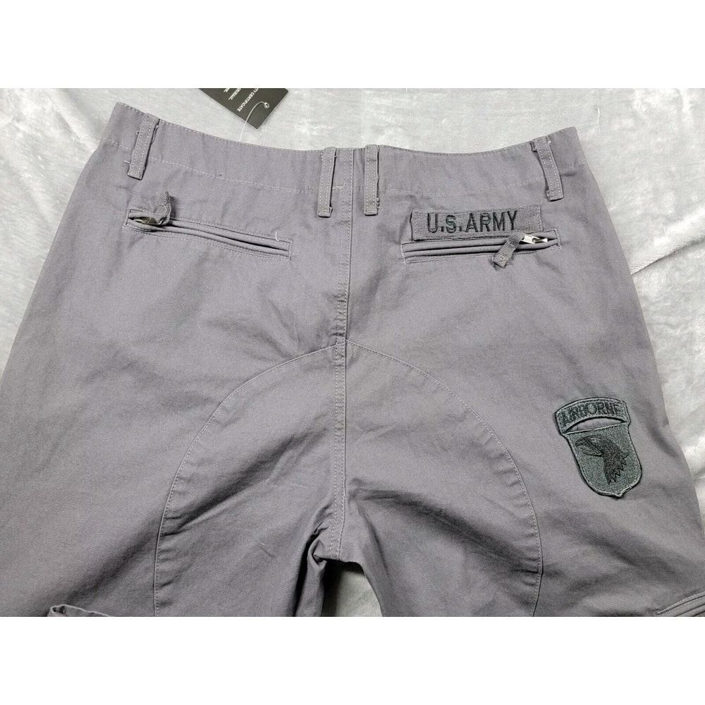 CRYSULLY Tactical Work Pants Mens 34x30 Gray Army Airborne Cargo Outdoor